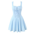 Women Blue Elegant Mini Dress