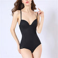 Women Body Shaping Bodysuit Tummy Control High Waist Spaghetti Strap - Black M