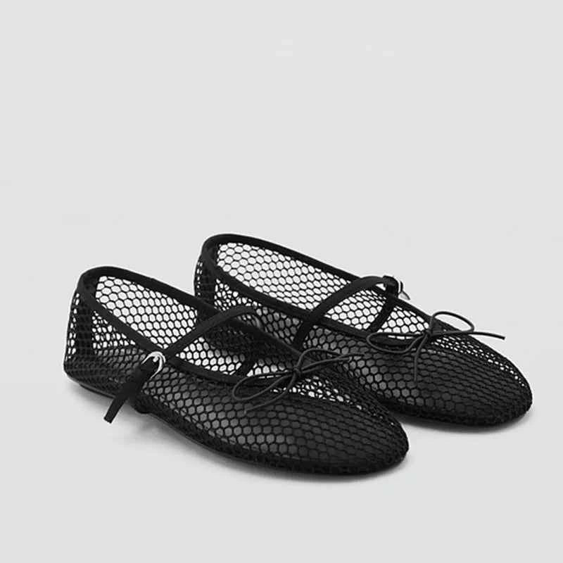 Women Buckle Strap Breathable Summer Flats Shoes