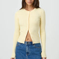 Women Cardigans Sweater - Ginger Yellow / S