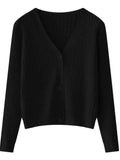 Women Cardigans Sweater V-neck