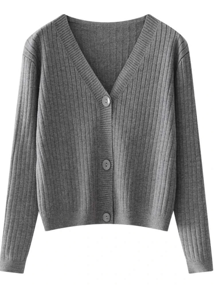 Women Cardigans Sweater V-neck