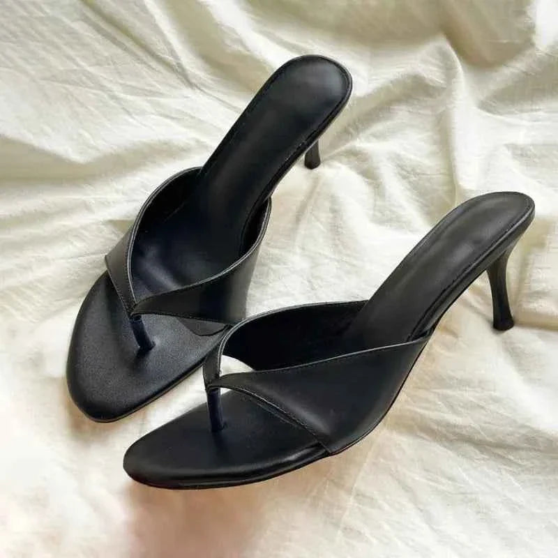 Women Clip Toe Slippers High Heels