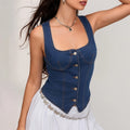 Women Denim Push Up Bustier Tube Top
