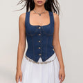 Women Denim Push Up Bustier Tube Top