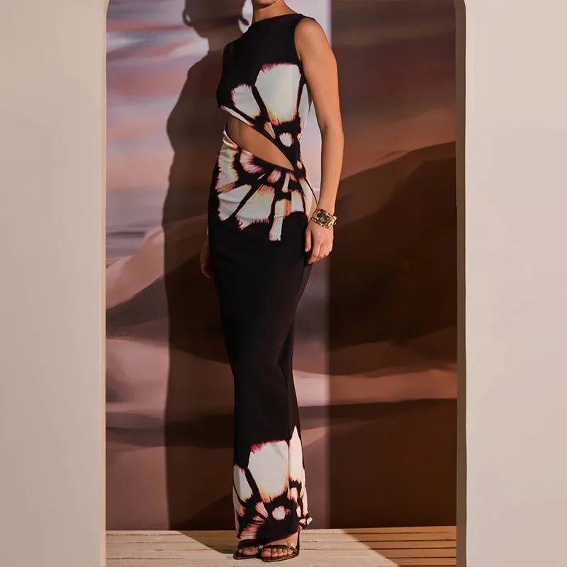 Women Dress O-Neck Sleeveless - Other