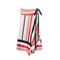 Women Fashion Color Matching Striped Print Asymmetrical Skirt - BB QUN9100 / S