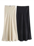 Women Fashion Satin Texture Skirt - Other