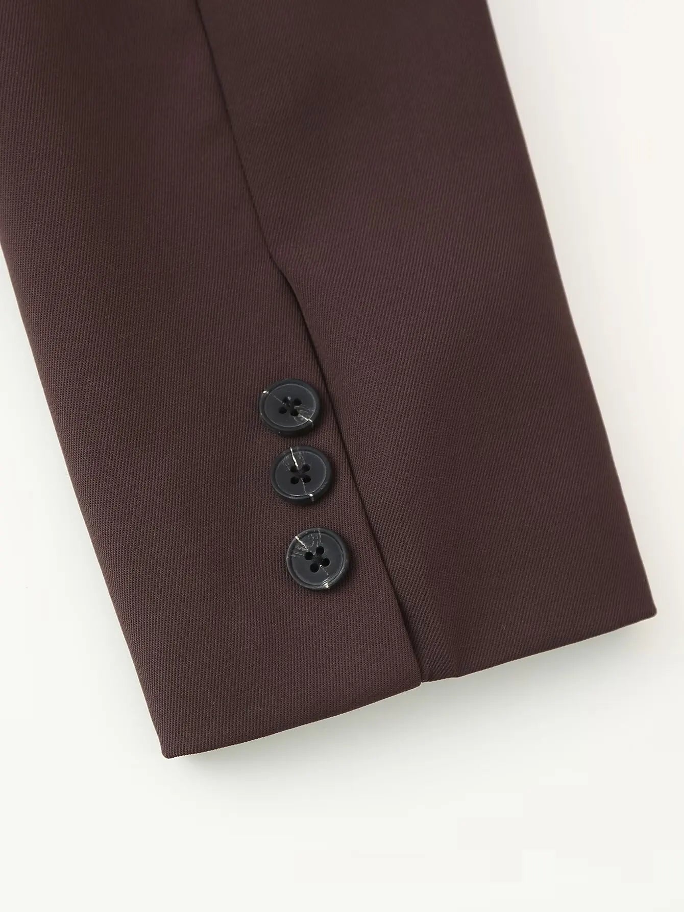 Women Fashion Solid Blazer Lapel Slim Double Breasted Long Suit Coat