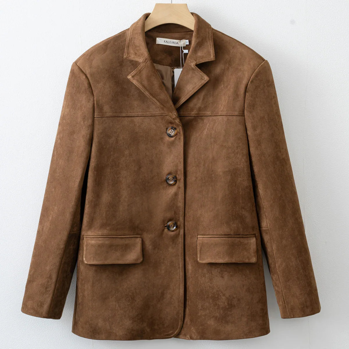 Women Fashion Suede Basic Jacket - Other