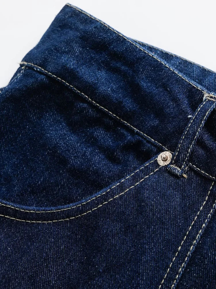 Women Fashion With Pockets Wrap Denim Shorts