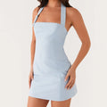 Women Halter Mini Dress - C / L