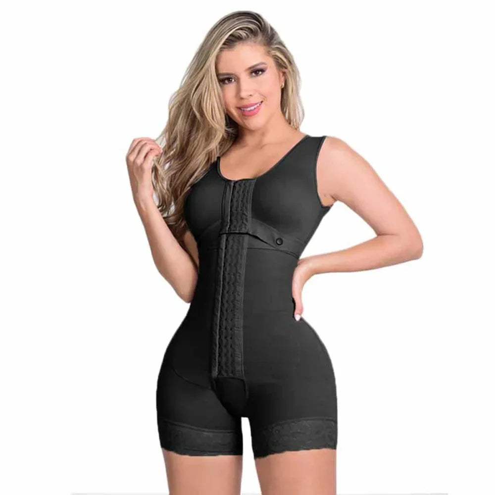 Women High Compression Shapewear With Hook - Black / XXL