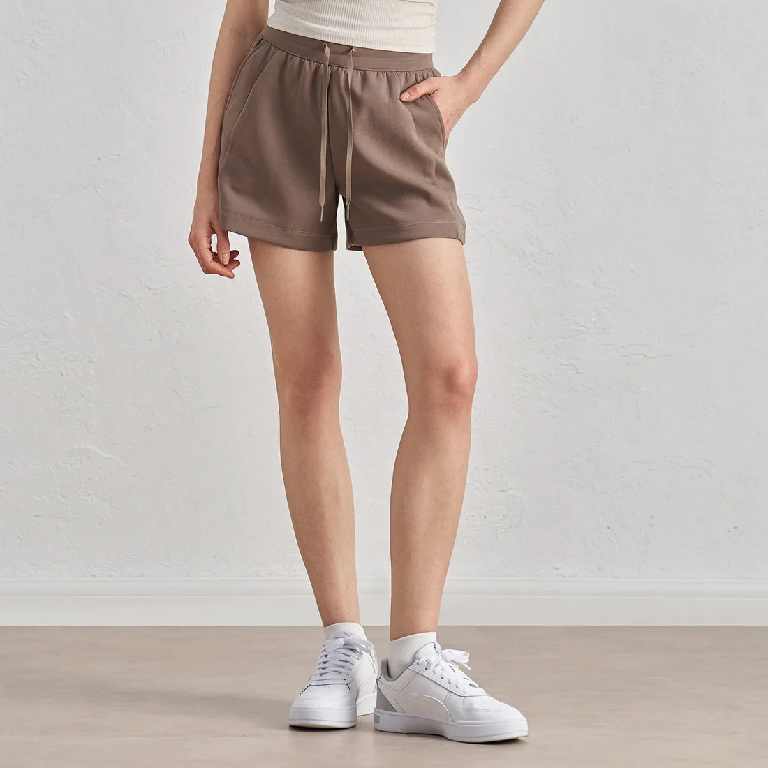 Women High Waist Shorts Outdoor Sport Running - blue / XL