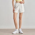 Women High Waist Shorts Outdoor Sport Running - white / XL