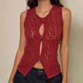 Women Knit Tank Top Sleeveless - A / M