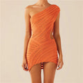 Women Knitted Bodycon Short Mini Dresse