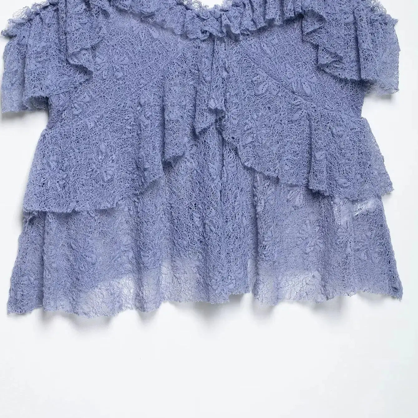 Women Lace Cropped Camisole Top Skirt Suit Set