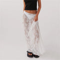 Women Lace Long Skirt Low Rise A-line Midi - Other