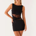 Women Lace Patchwork Mini Dress