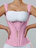 Women Latex Waist Trainer Corset Tummy Control Body Shaper - Pink / XXL