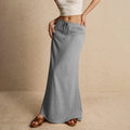 Women Low Waist Skirts - Gray / L