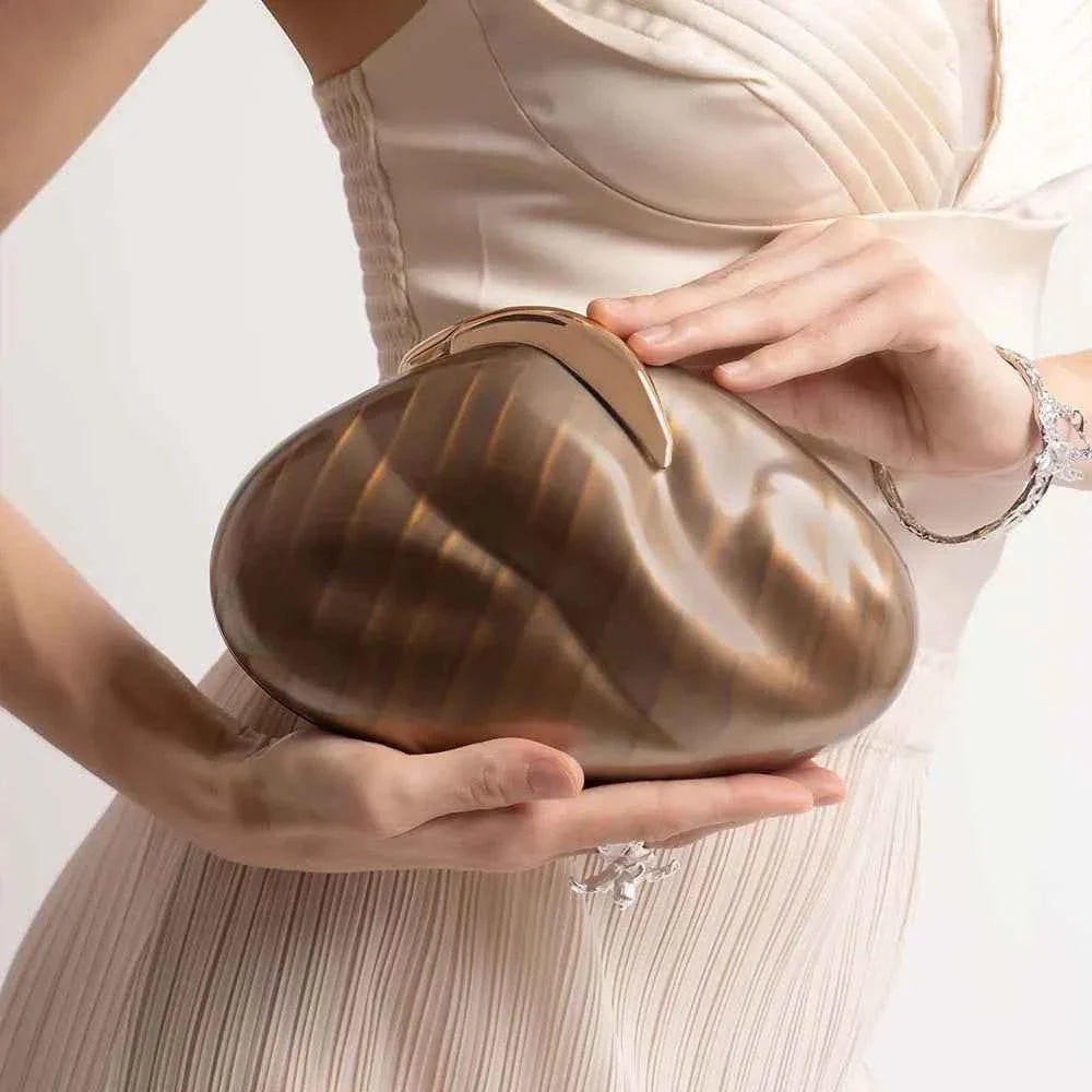 Women Metal Handle Mini Purse