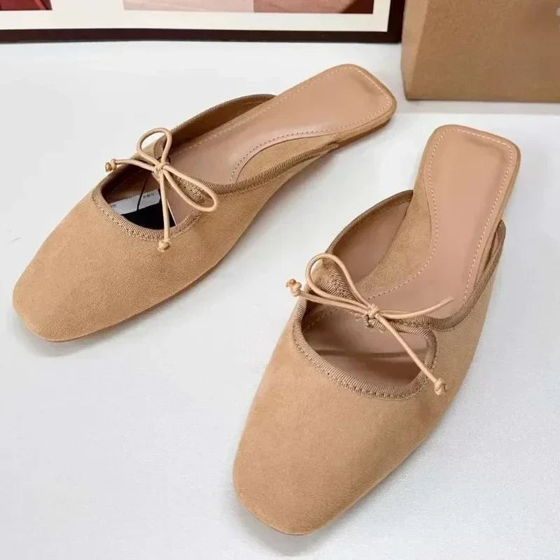 Women Mules Shoes - Beige / 42