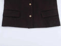 Women O-Neck Pilots Jacket with Metal Buttons