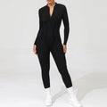 Women One Piece V Back Tracksuit - Black / L / CHINA