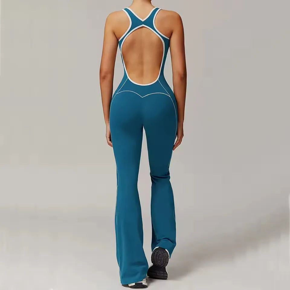 Women One-Piece Yoga Suit - Deep Sea Blue / S / CHINA