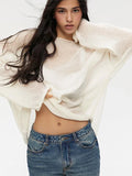 Women Oversized Sweater Summer Autumn Casual - S / Beige - Other