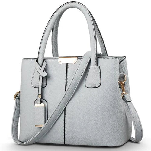 Women PU Leather Handbags - 29.5x13x21.5cm / light gray