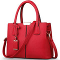 Women PU Leather Handbags - 29.5x13x21.5cm / wine red