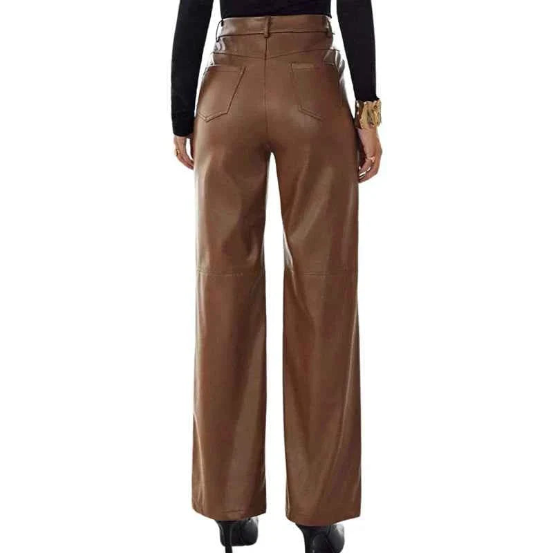 Women PU Leather Pants