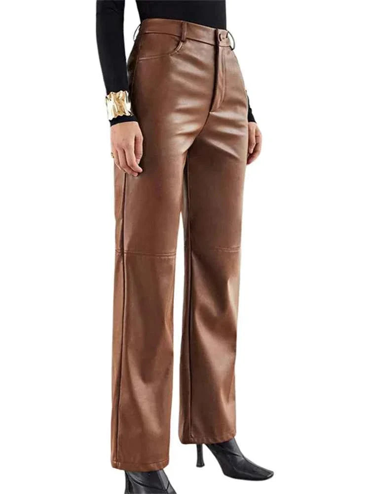 Women PU Leather Pants