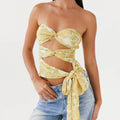 Women Ruched Tube Top - A / L
