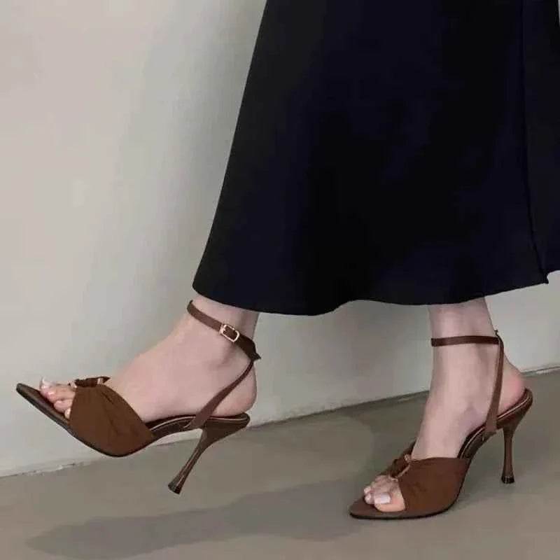 Women Sandals Fad Pointed Toe Heeled Shoes