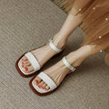 Women Sandals Low Heels Basic Genuine Leather