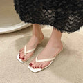 Women Sandals with Narrow Band and Kitten Heel