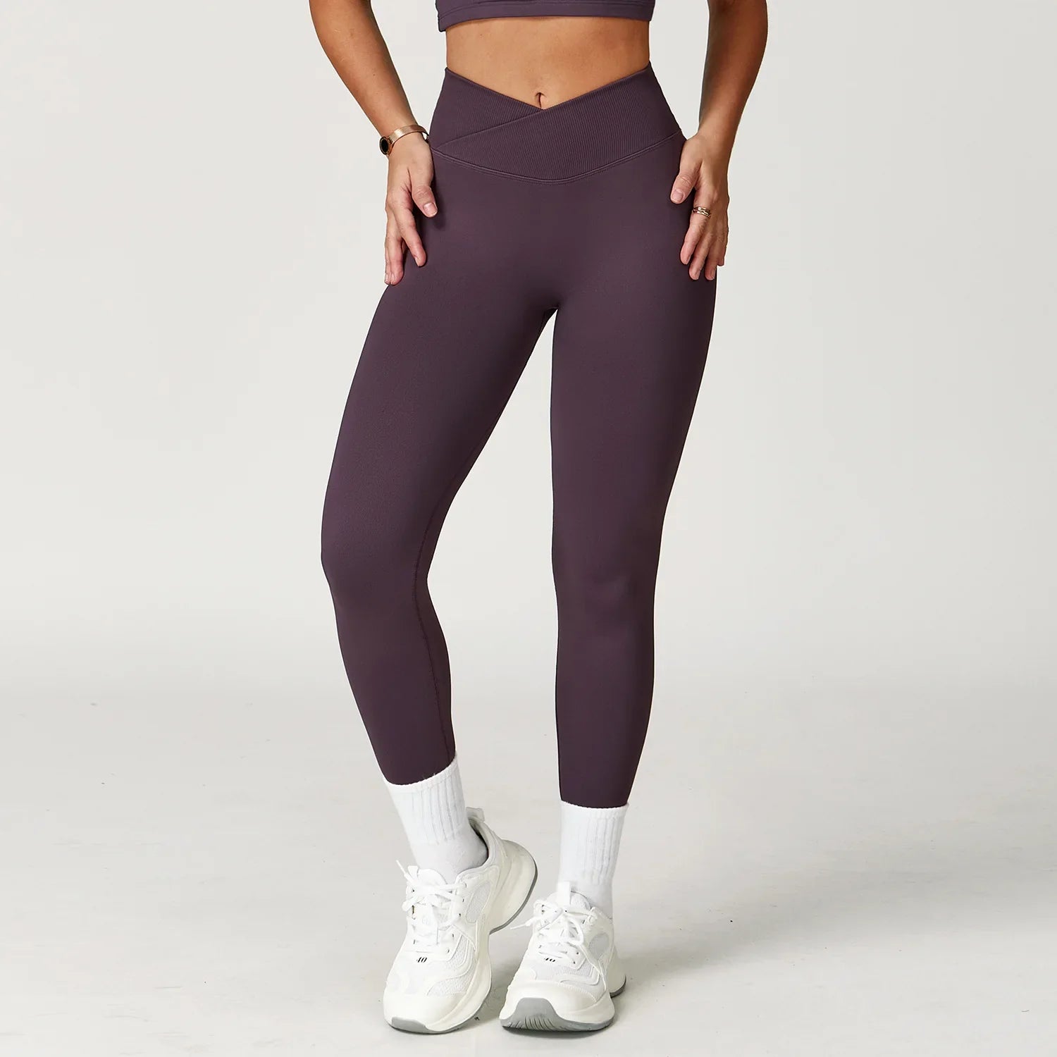Women Seamless Leggings Hip Lifting Sports High Waist - Grape Purple / XL / CHINA