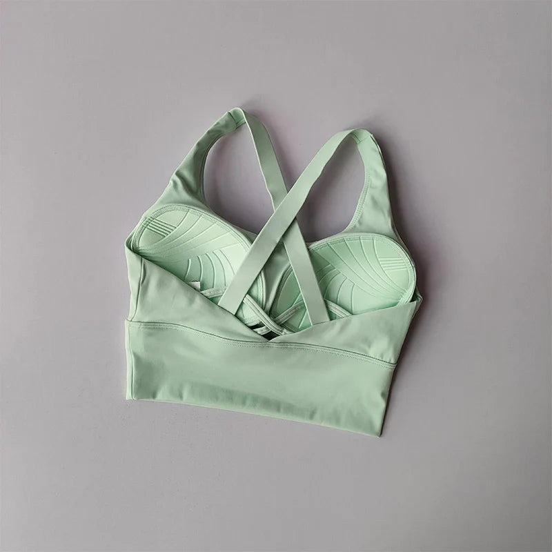 Women Seamless Sports Bra - Green / M / CHINA