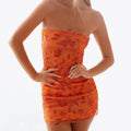 Women Sequin Strapless Mini Dress - B / S