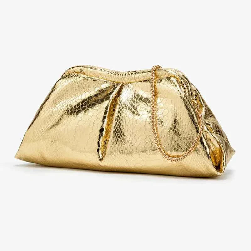 Women Serpentine Pattern Wedding Evening Clutch Bag