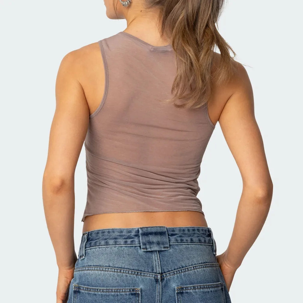 Women Sheer Mesh Tank Top