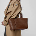 Women Shoulder Bag Leather Large Capacity Square Fashion Tote