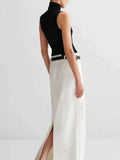 Women Split-back Straight Skirt