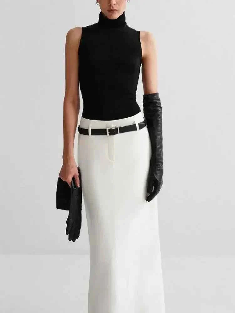 Women Split-back Straight Skirt