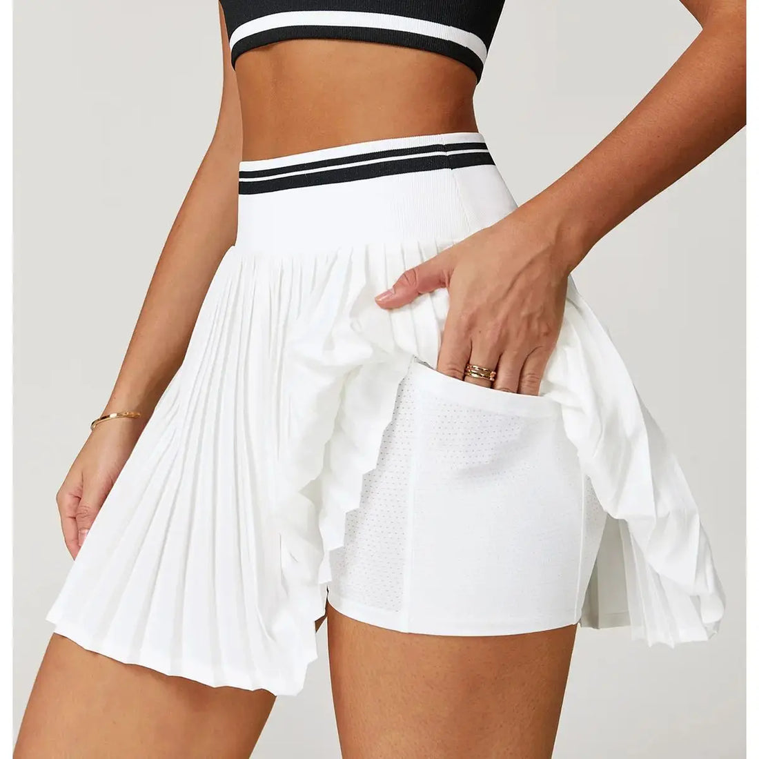 Women Sports Mini Pleated Skirt