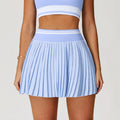 Women Sports Mini Pleated Skirt - Baby Blue / S / CHINA